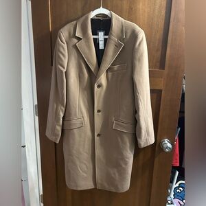 J. Crew Men's Cashmere/Wool Blend Tan Pea Coat